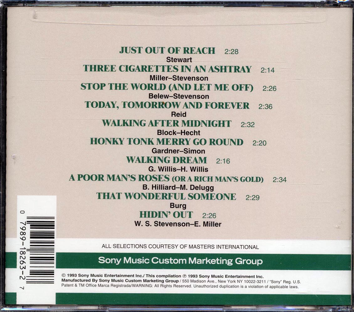 Patsy Cline - Today, Tomorrow And Forever Music CD