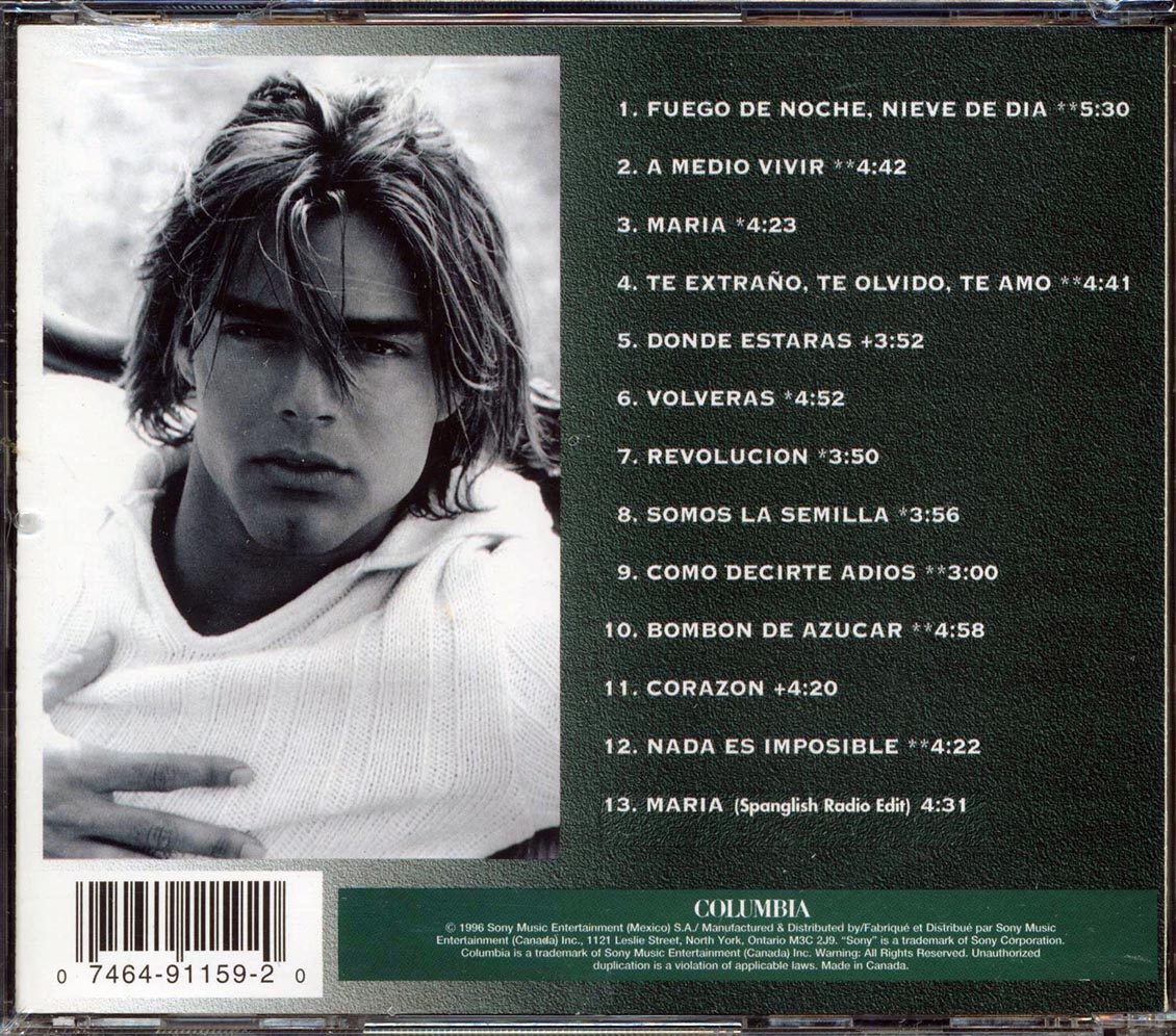Ricky Martin - A Medio Vivir Music CD