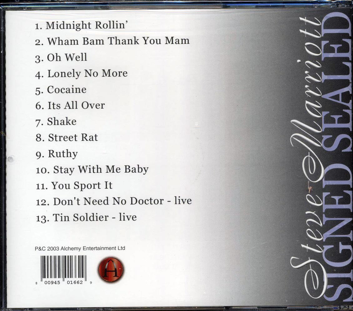 Steve Marriott - Signed Sealed Music CD