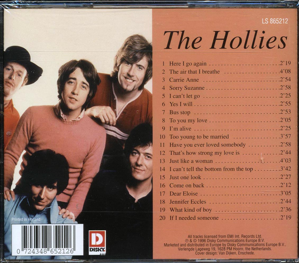 The Hollies - 20 Great Love Songs Music CD