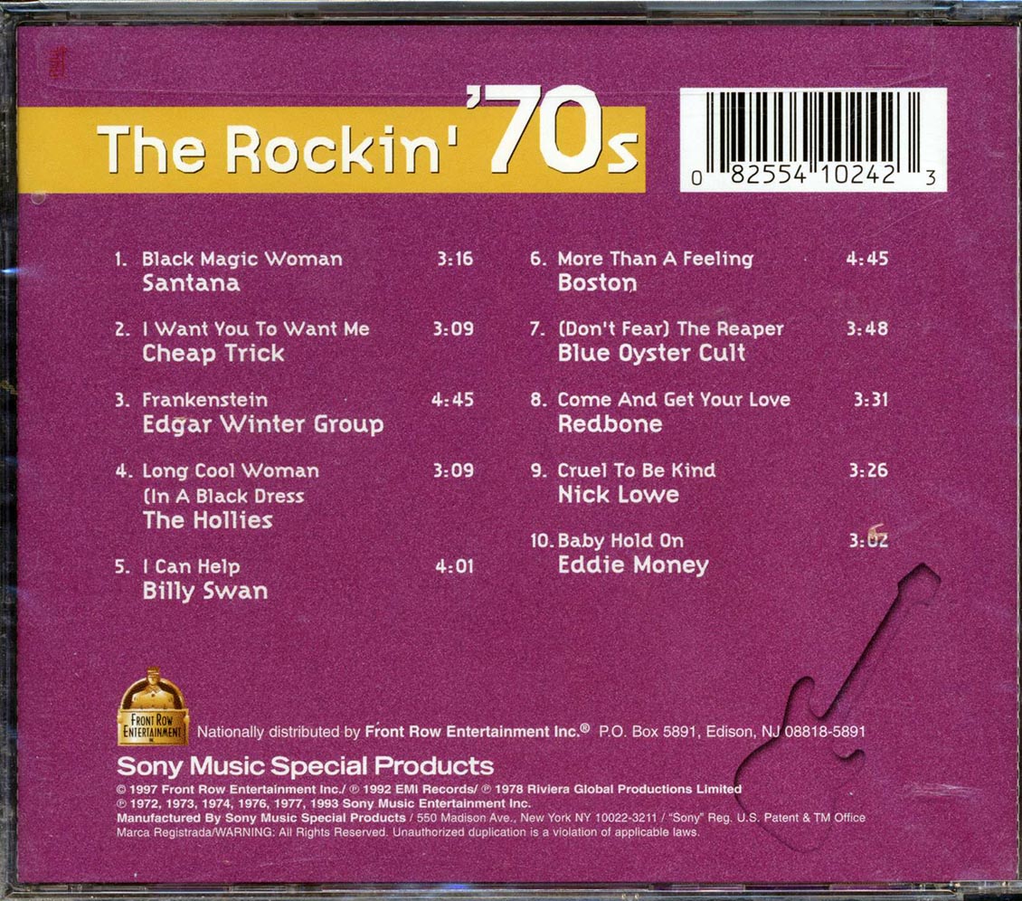 Blue Oyster Cult, Santana, Boston, Cheap Trick, Etc. - The Rockin' '70s Music CD