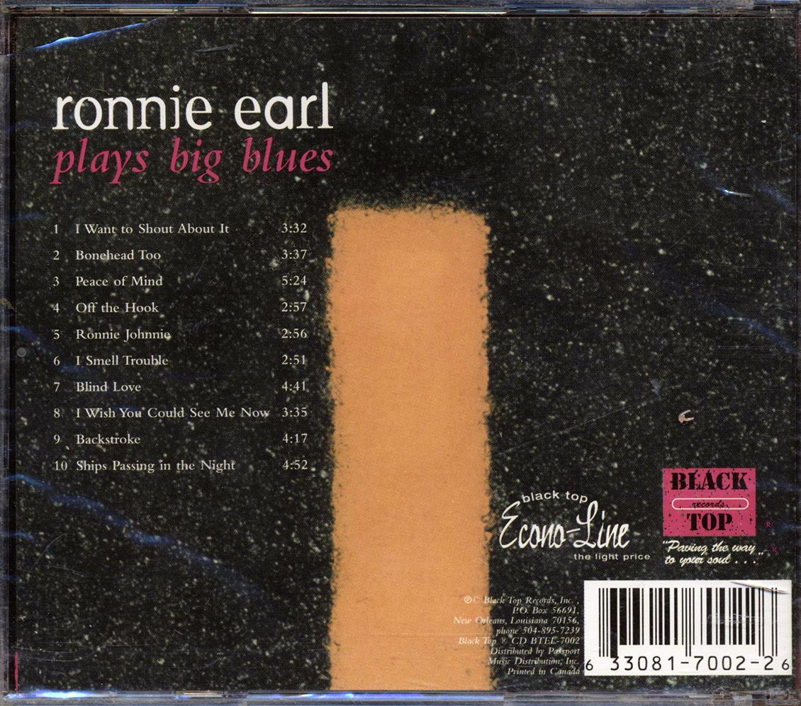 Ronnie Earl - Ronnie Earl Plays Big Blues Music CD
