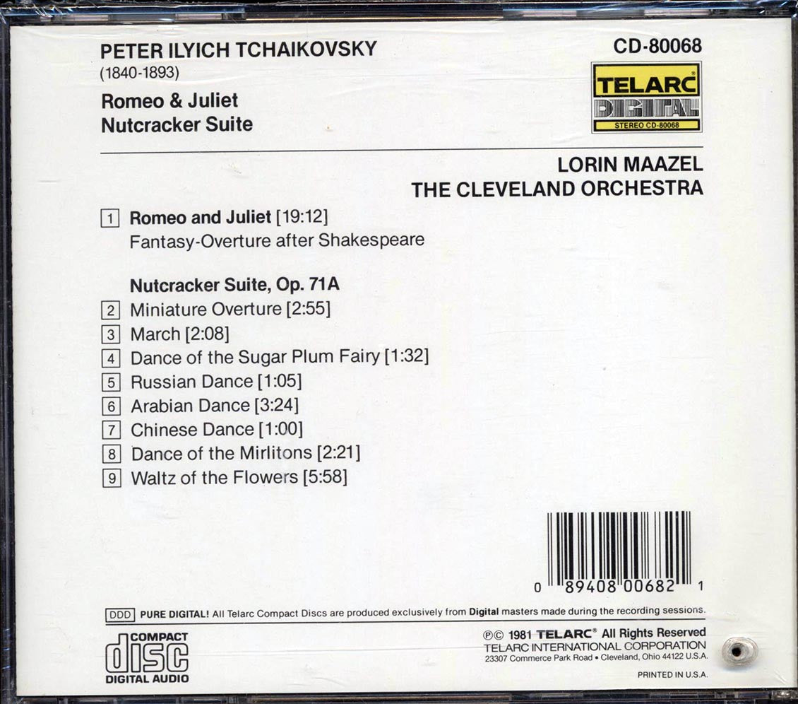 Tchaikovsky, Lorin Maazel, The Cleveland Orchestra - Romeo & Juliet / Nutcracker Suite Music CD