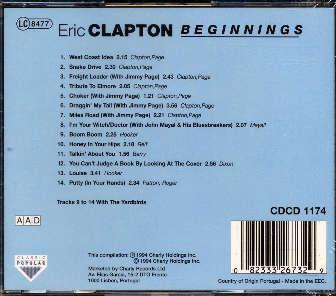Eric Clapton & The Yardbirds - Beginnings Music CD