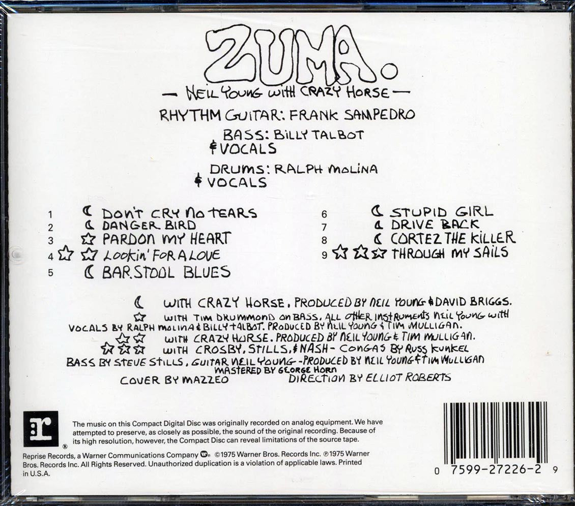 Neil Young & Crazy Horse - Zuma Music CD