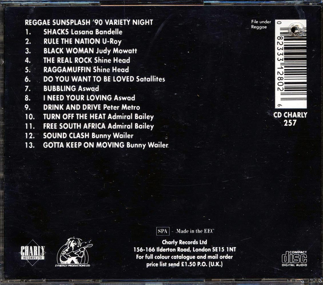 Bunny Wailer, U Roy, Peter Metro, Shinehead, Aswad, Admiral Bailey, Etc. - Reggae Sunsplash '90: Variety Night (marked/ltd stock) Music CD