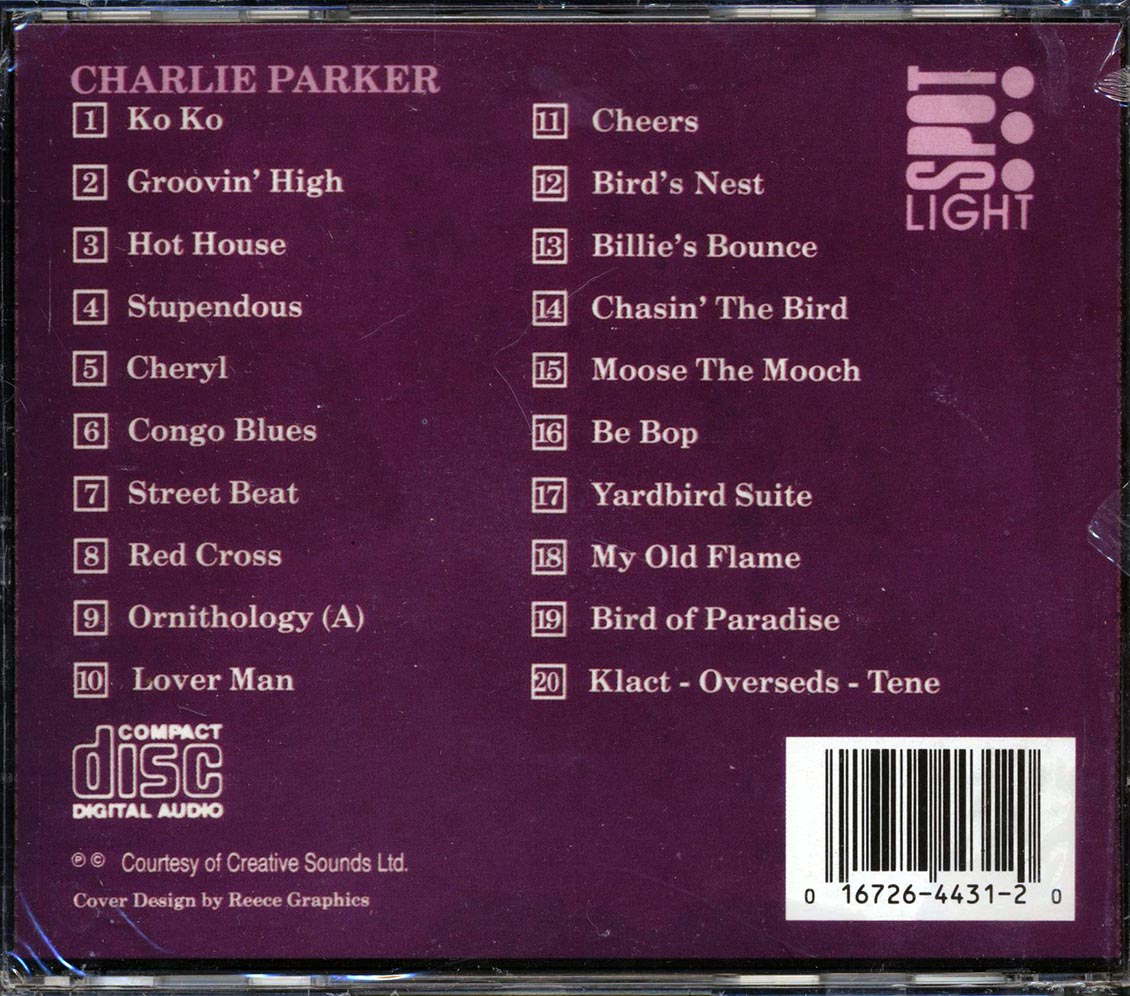 Charlie Parker - Ko Ko Volume 1 (20 tracks) Music CD