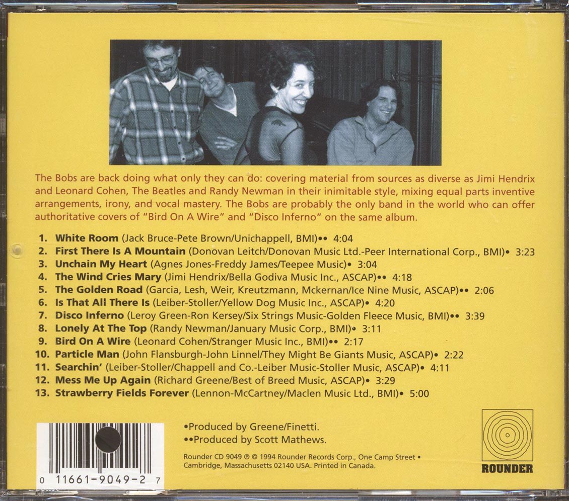 The Bobs - Cover The Songs Of Ray Chalres, Cream, Randy Newman, Grateful Dead, Etc. (marked/ltd stock) Music CD