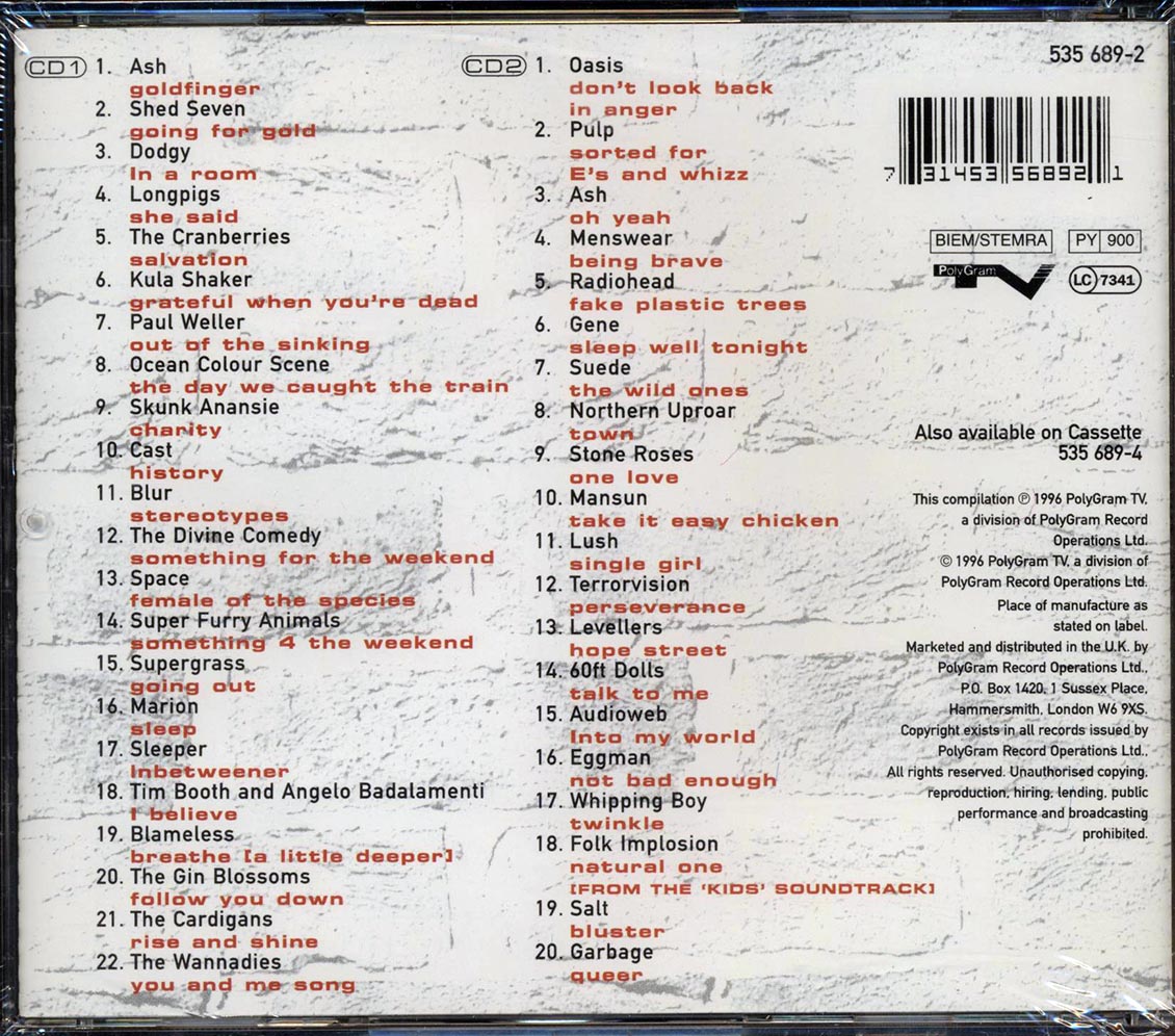 The Cranberries, Blur, Oasis, Ash, Dodgy, Shed Seven, Etc. - Shine 5 (2xCD) Music CD