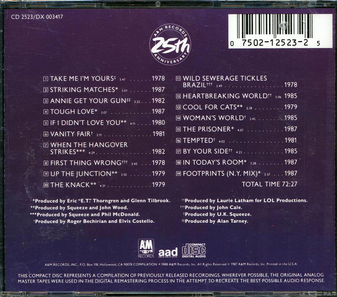 Squeeze - Classics Volume 25 Music CD