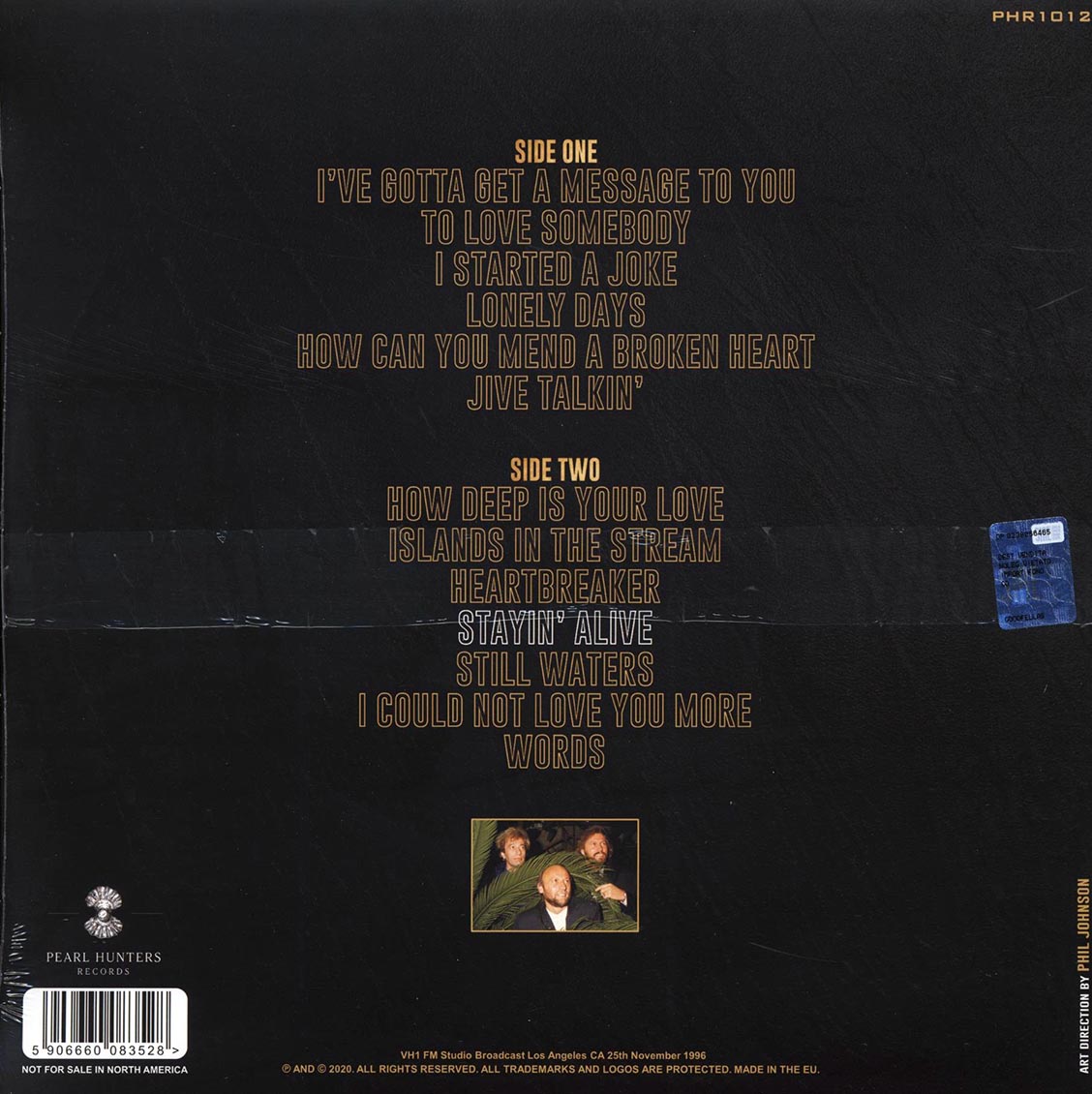 Bee Gees Stayin' Alive Live Radio Broadcast: Live Legends ltd. ed. colored Vinyl Record