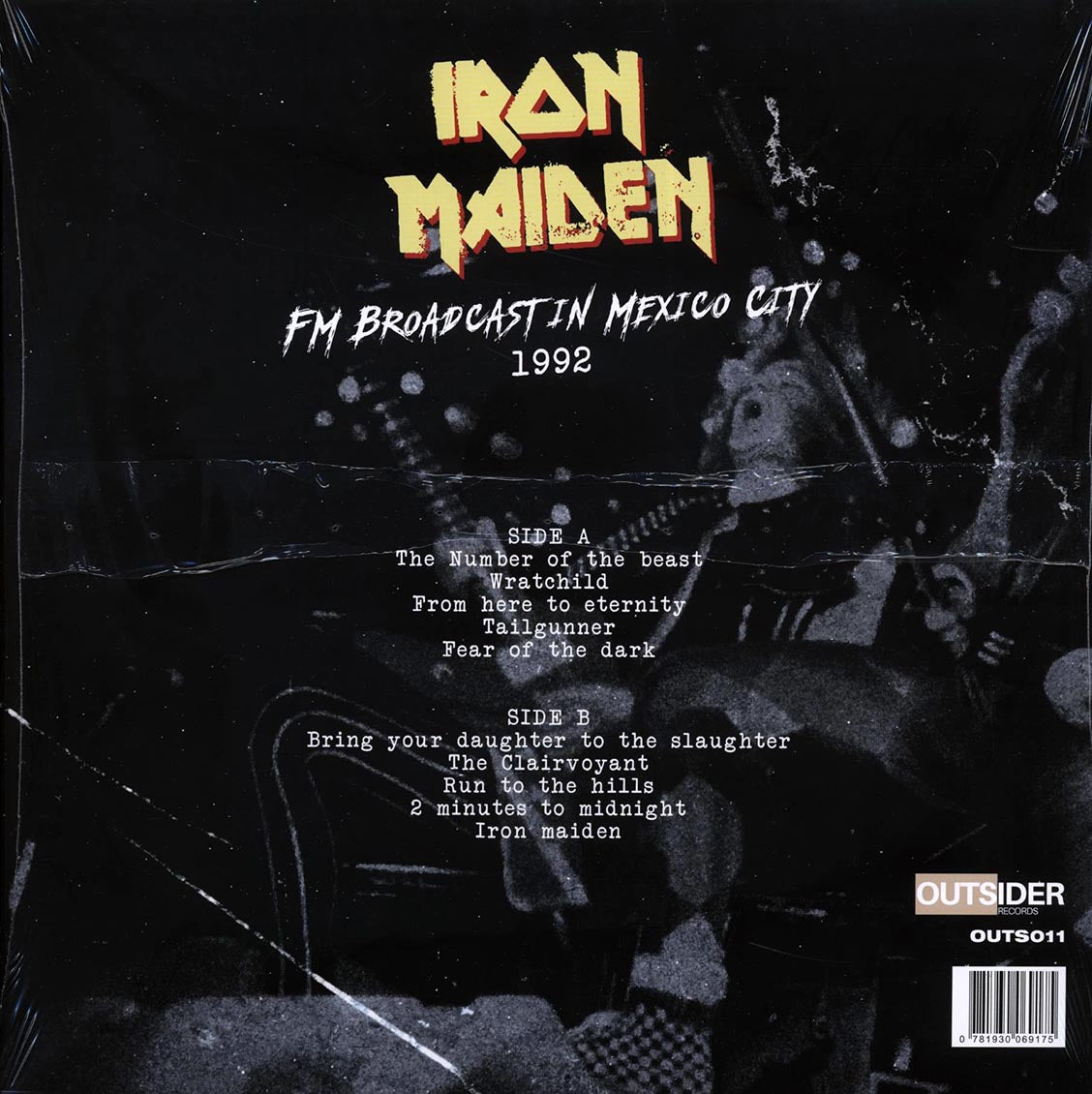 Iron Maiden From Here To Mexico ltd. ed. clear Vinyl Record