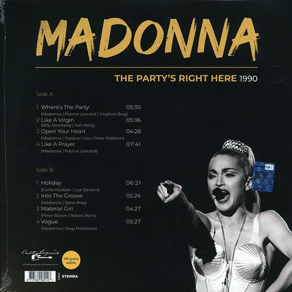 Madonna The Party's Right Here 1990 Reunion Arena Vinyl Record