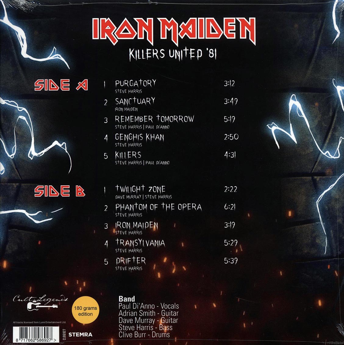Iron Maiden Killers United '81: De Vereeniging, Netherlands, April 28th Vinyl Record