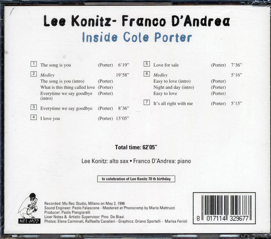 Lee Konitz, Franco D'Andrea - Inside Cole Porter Music CD