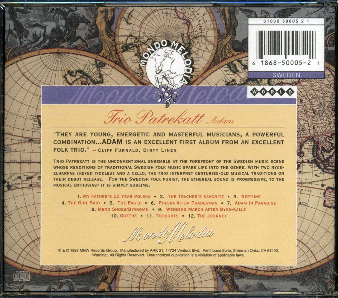 Trio Patrekatt - Adam Music CD
