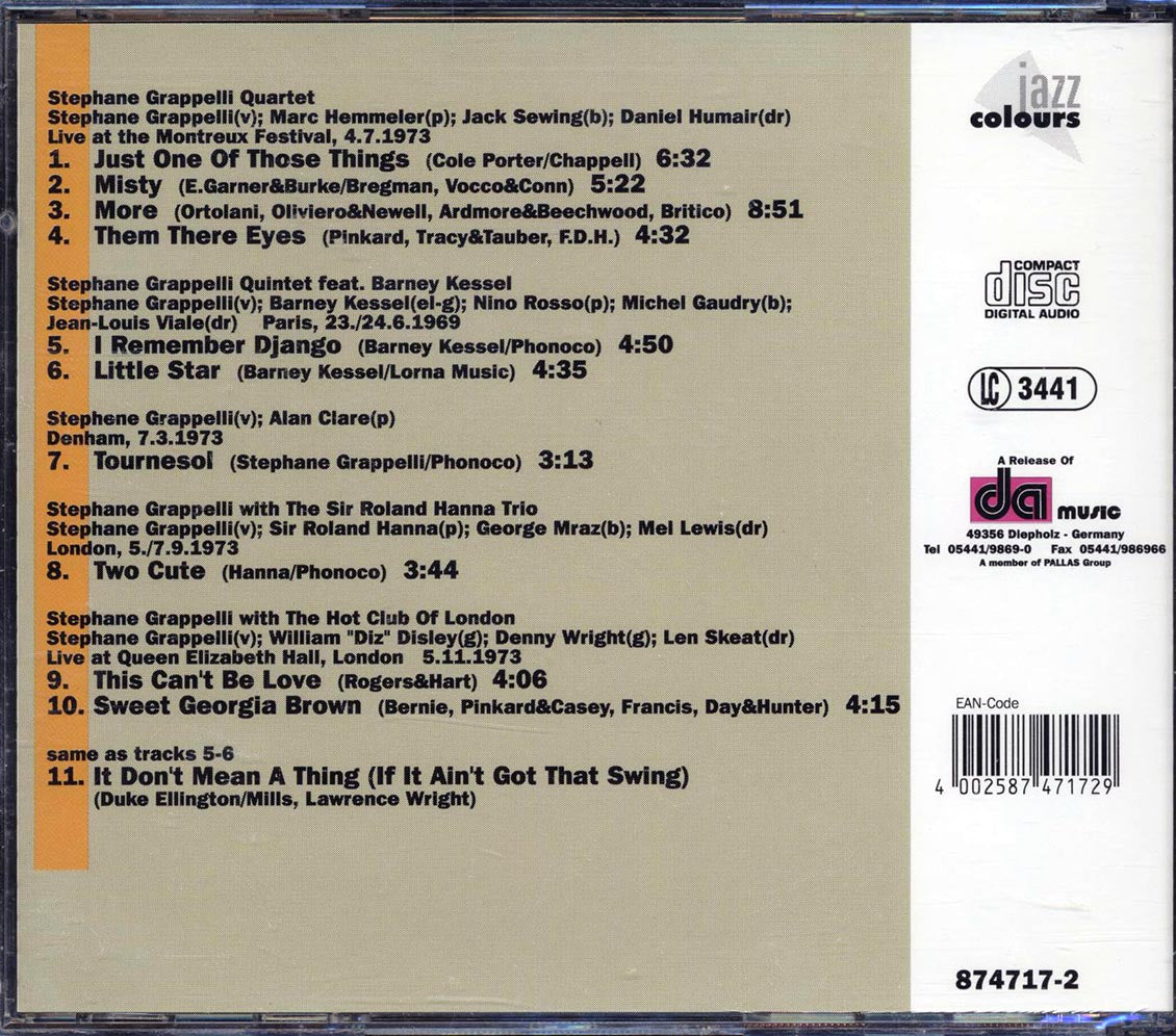 Stephane Grappelli - Stephane Grappelli Music CD