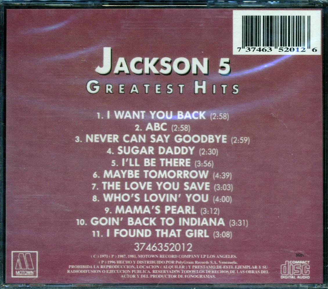 Jackson 5 - Greatest Hits Music CD