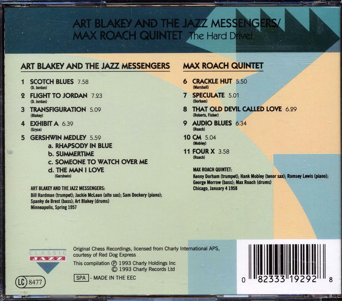 Art Blakey & The Jazz Messengers, Max Roach Quintet - The Hard Drive Music CD