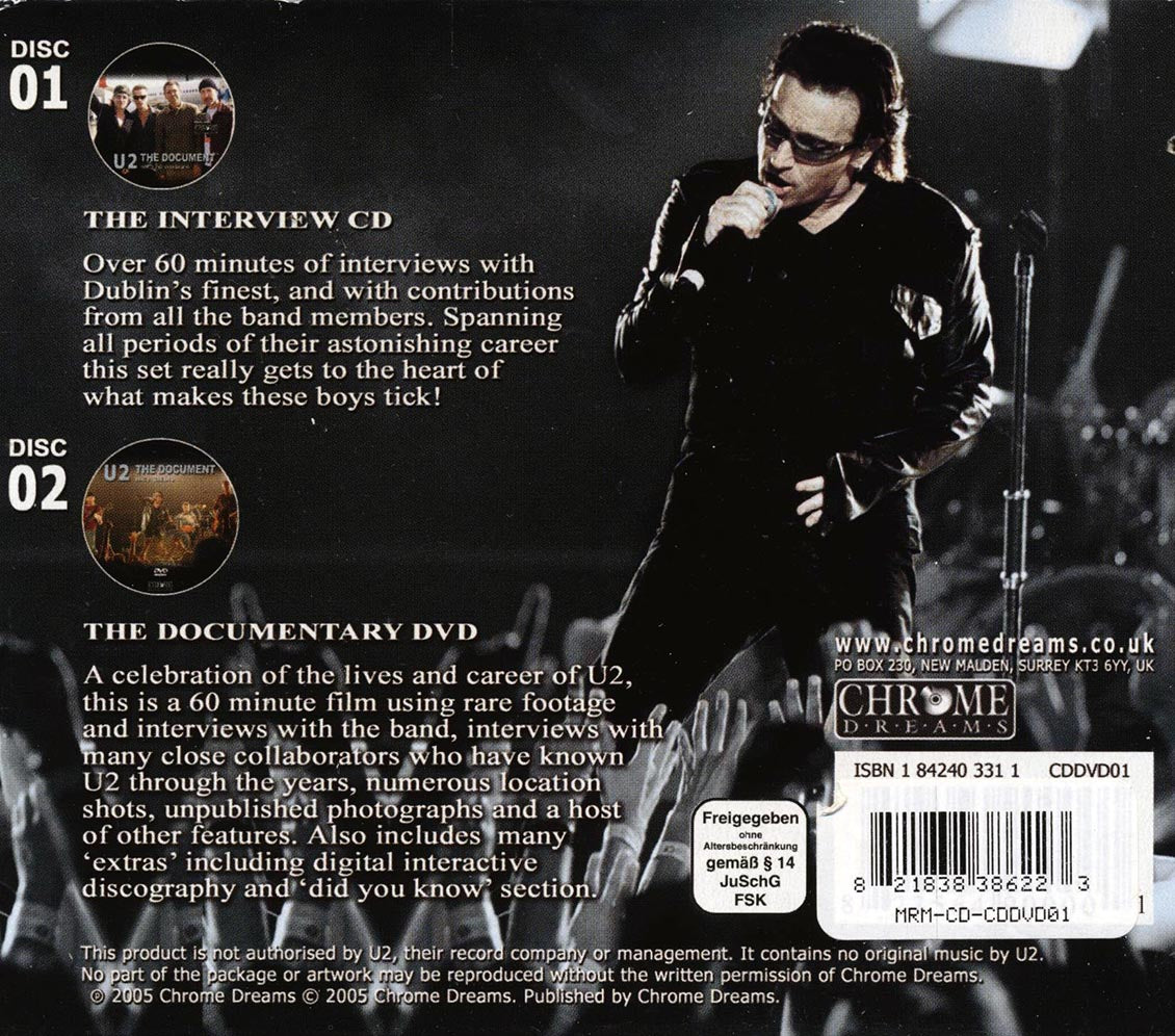 U2 - The Document Interview CD And DVD Documentary (incl. DVD) Music CD