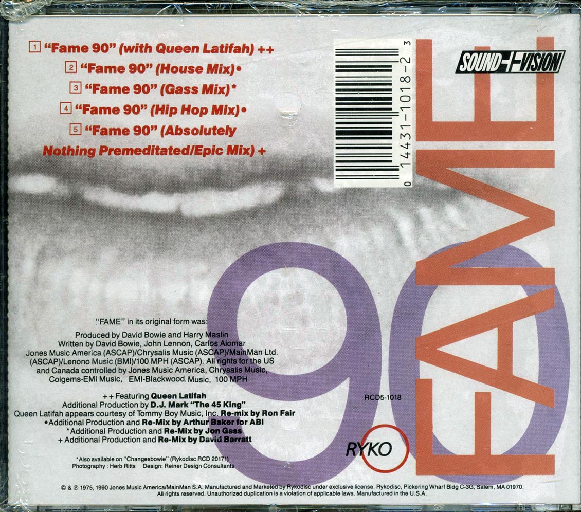 David Bowie - Fame '90 Music CD