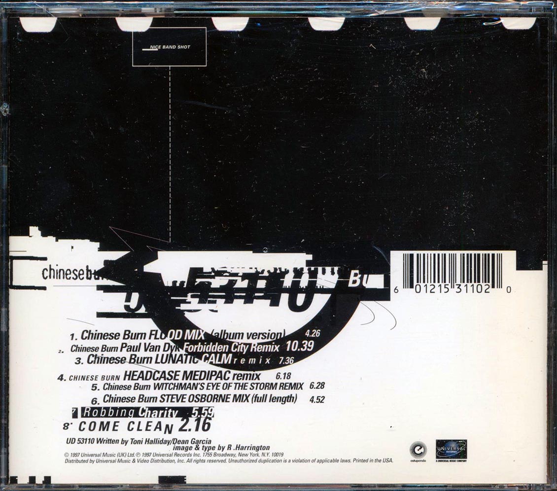 Curve - Chinese Burn Music CD