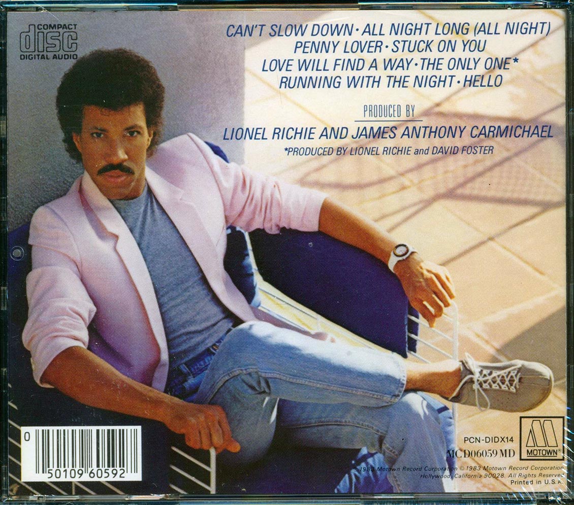 Lionel Richie - Can't Slow Down Music CD