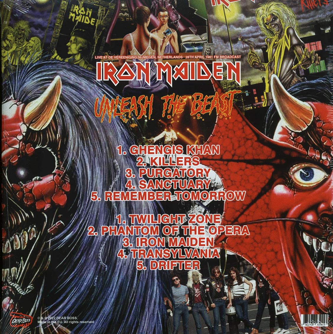 Iron Maiden Unleash The Beast: Live At De Vereeniging Nijmegen, Netherlands 28th April 1981 FM Broadcast ltd. 500 copies made pink Vinyl Record