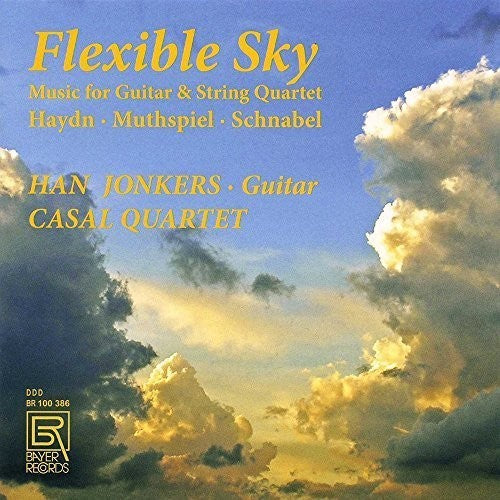 the album cover for Haydn / Jonkers / Casal Quartet - Flexible Sky - Music for Guitar & String Quartet