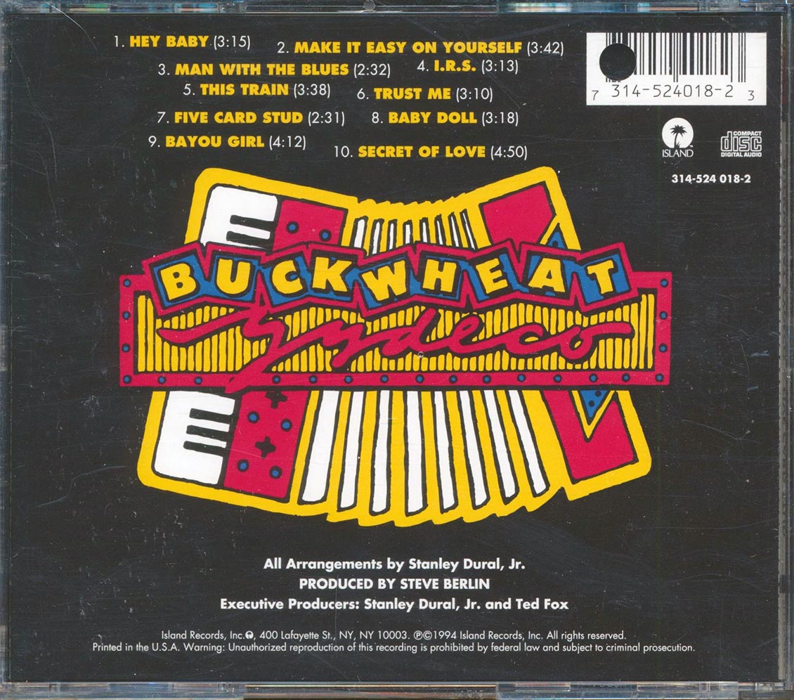 Buckwheat Zydeco - Five Card Stud (marked/ltd stock) Music CD