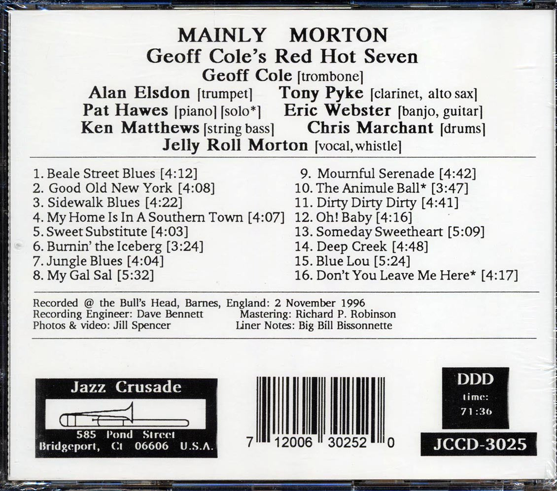 Geoff Cole's Red Hot Seven - Mainly Morton Music CD