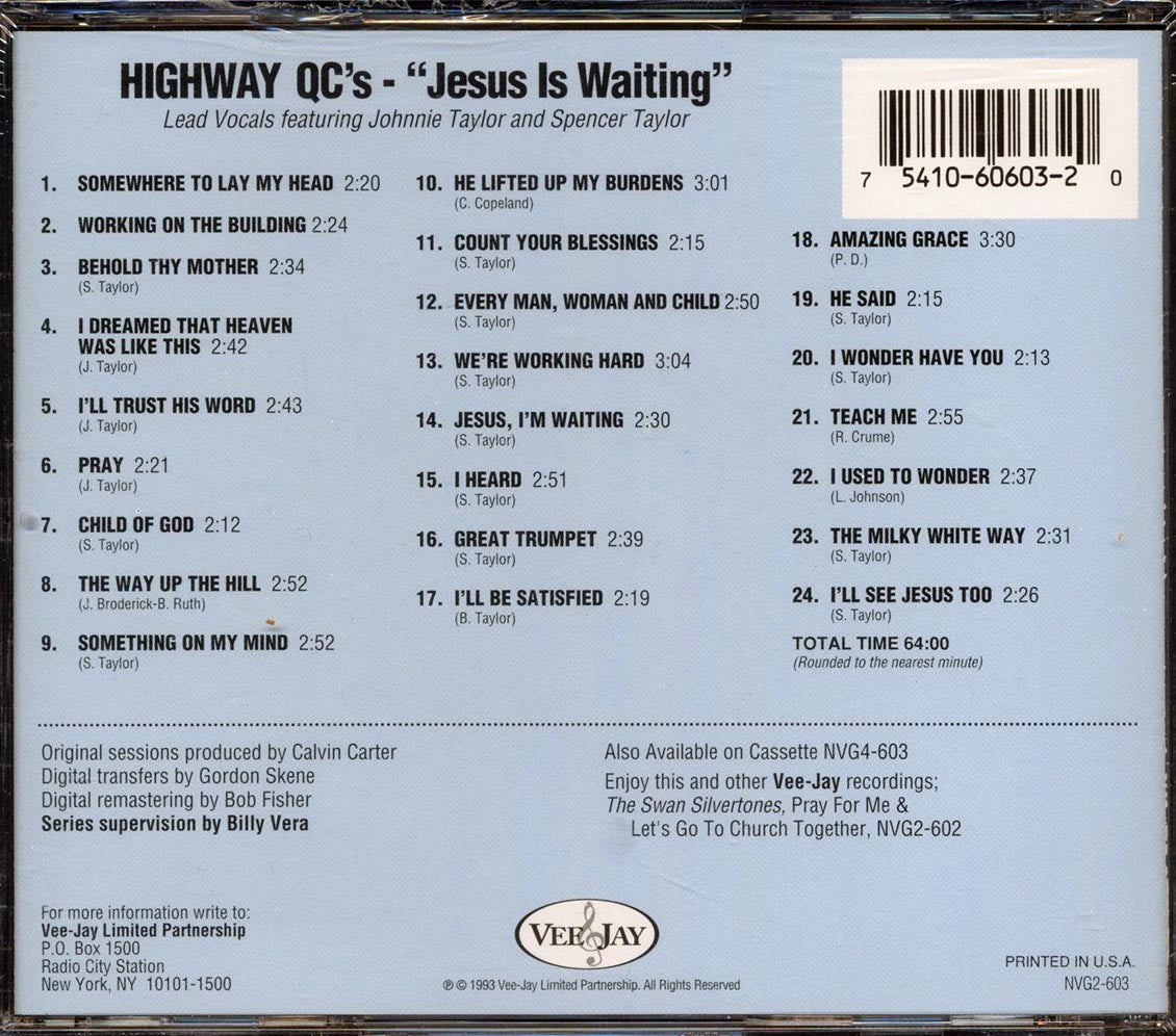 The Highway QC's - Jesus Is Waiting Music CD