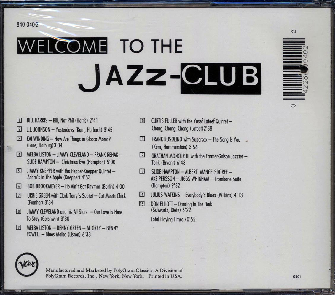 Bill Harris, JJ Johnson, Kai Winding, Etc. - Jazz Club: Trombone (marked/ltd stock) Music CD