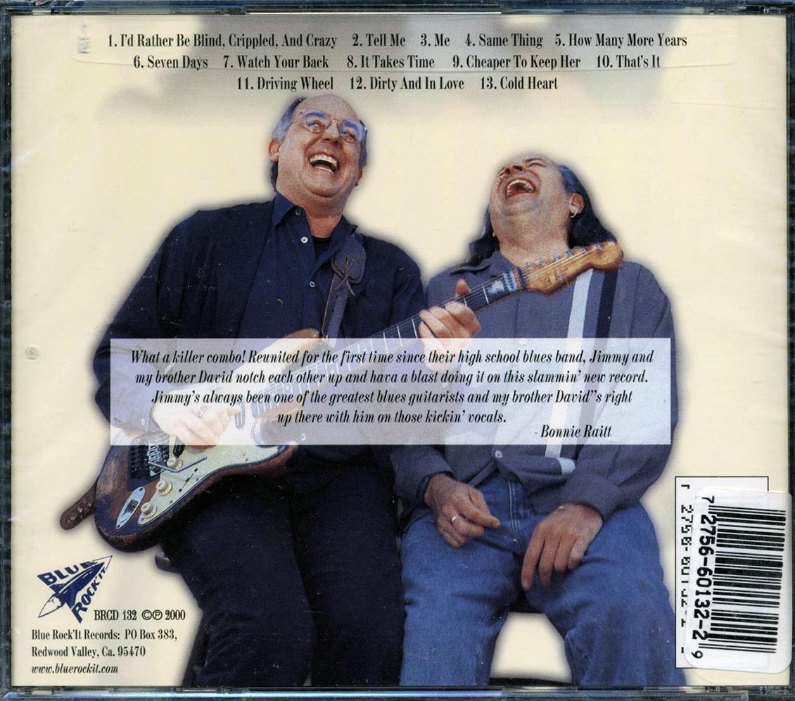 David Raitt, Jimmy Thackery - That's It Music CD