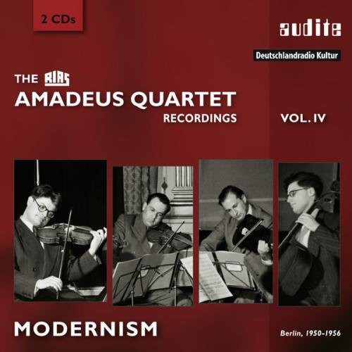 the album cover for Britten / Rias Amadeus Quartet - Rias Amadeus Quartet Recordings 4 - Modernism