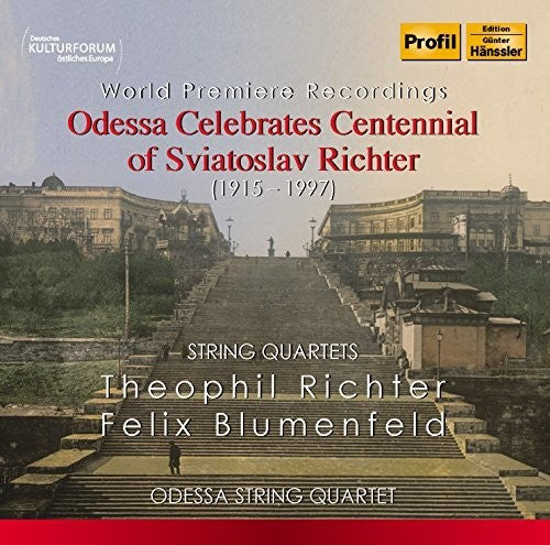 the album cover for Richter / Odessa String Quartet - Odessa Celebrates Centennial of Sviatoslav Richter