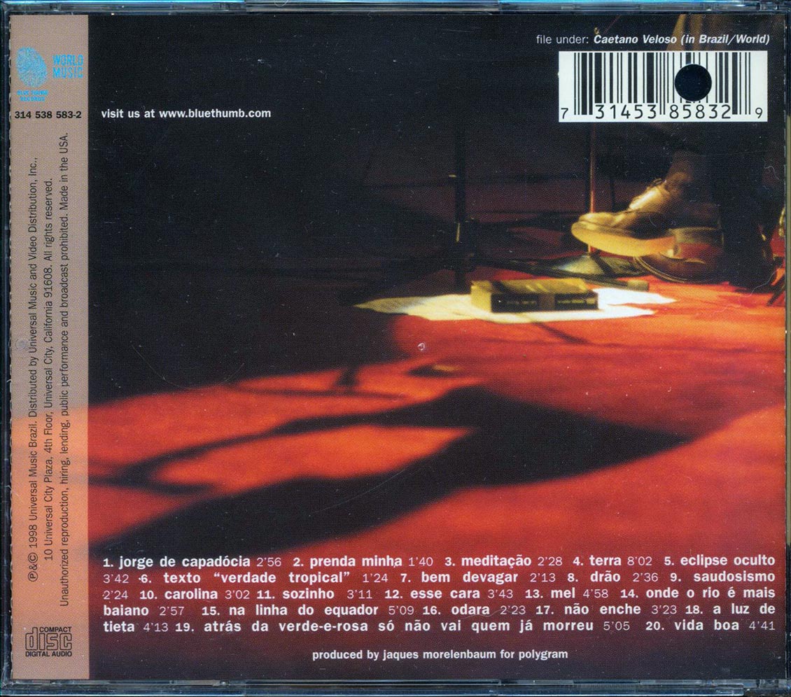 Caetano Veloso - Prenda Minha (marked/ltd stock) Music CD