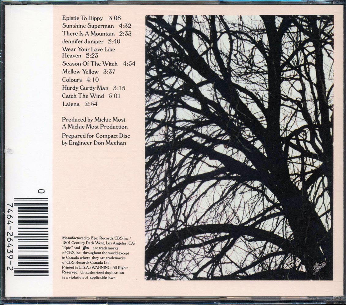 Donovan - Donovan's Greatest Hits Music CD