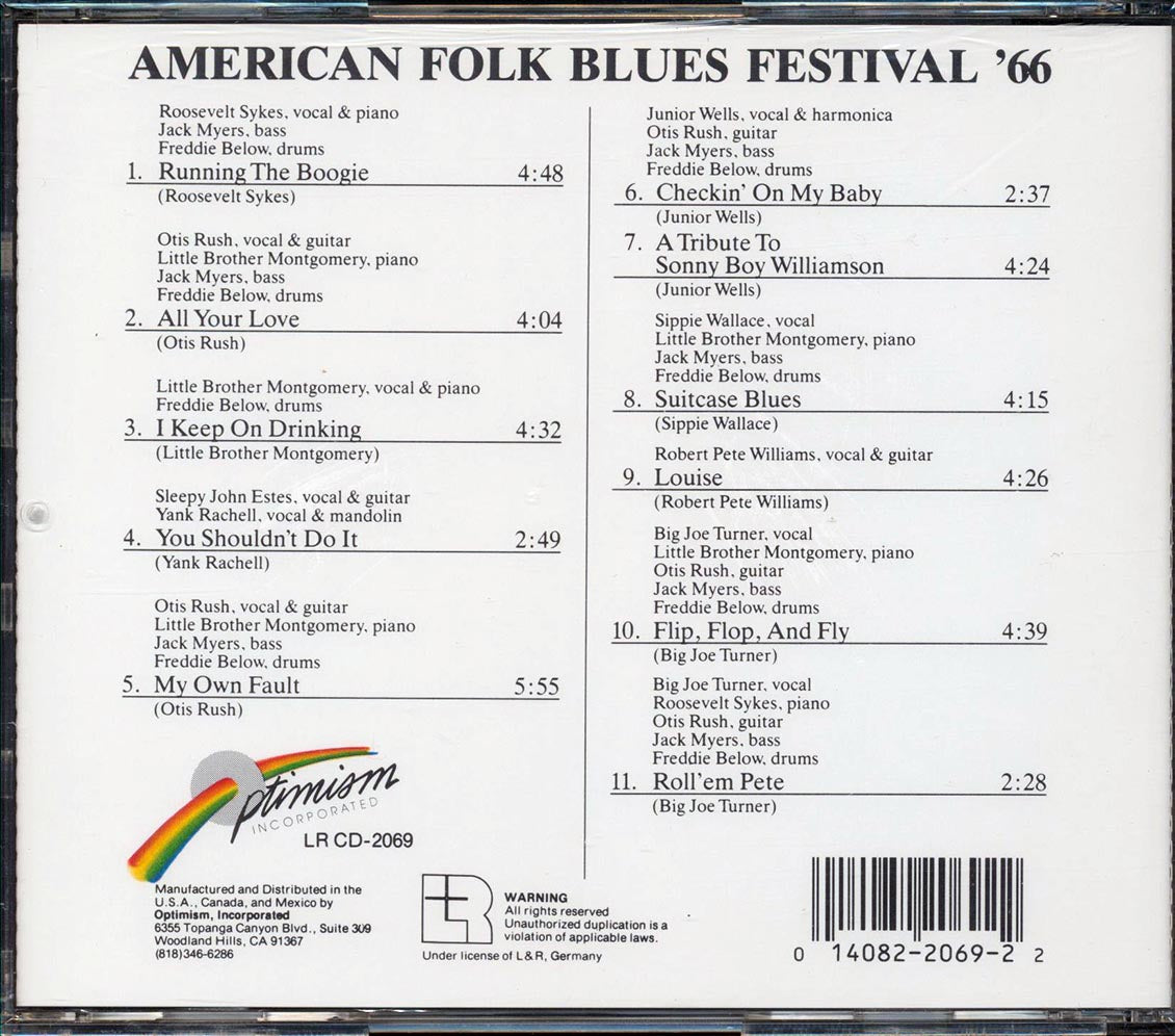 Roosevelt Sykes, Otis Rush, Little Brother Montgomery, Etc. - American Folk Blues Festivals '66 Music CD
