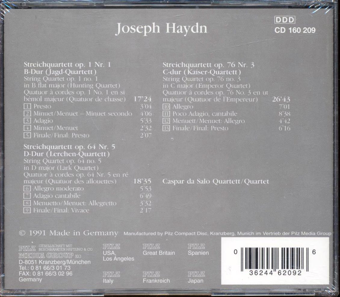 Joseph Haydn - Kaiser Quartett Streichquartette Op.1 Music CD