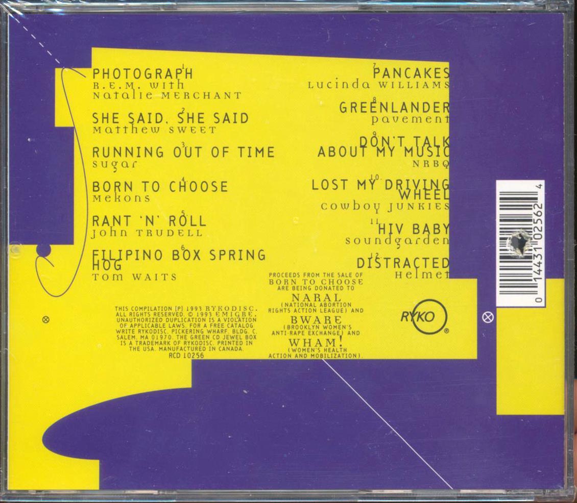 Tom Waits, John Trudell, Sugar, Etc. - Born To Choose (marked/ltd stock) Music CD