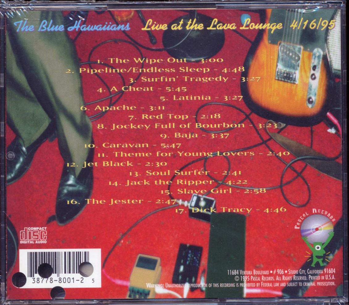 The Blue Hawaiians - Live At The Lava Lounge (marked/ltd stock) Music CD
