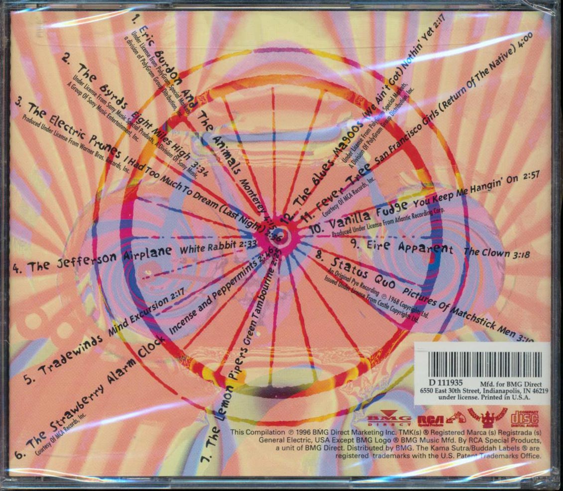 Jefferson Airplane, Fever Tree, The Byrds, Etc. - Psychedelic Pop: 12 Spaced Out 60s Classics Music CD