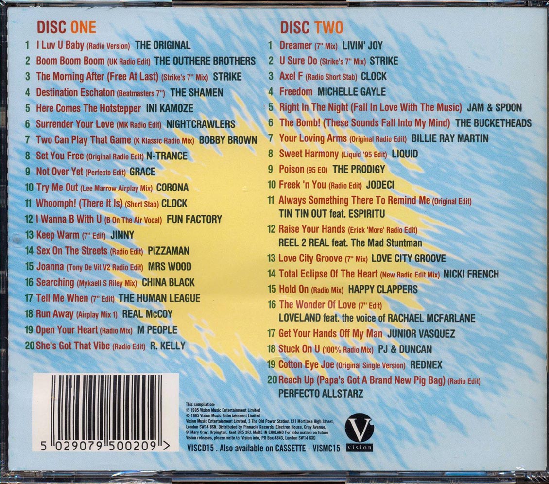 The Original, The Outhere Brothers, Strike, Etc. - Best Dance Album Of The Year 95 (40 tracks) (2xCD) Music CD