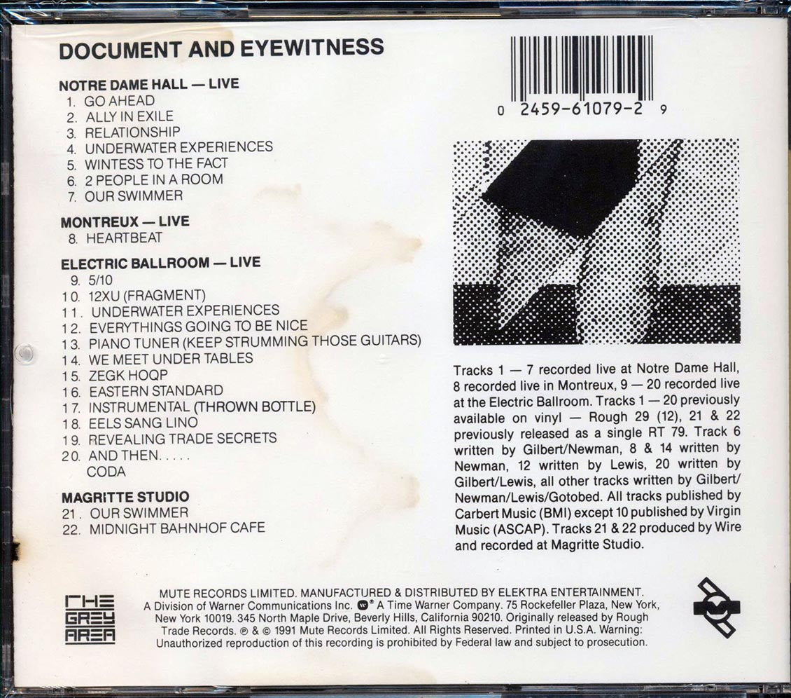 Wire - Document And Eyewitness (marked/ltd stock) Music CD