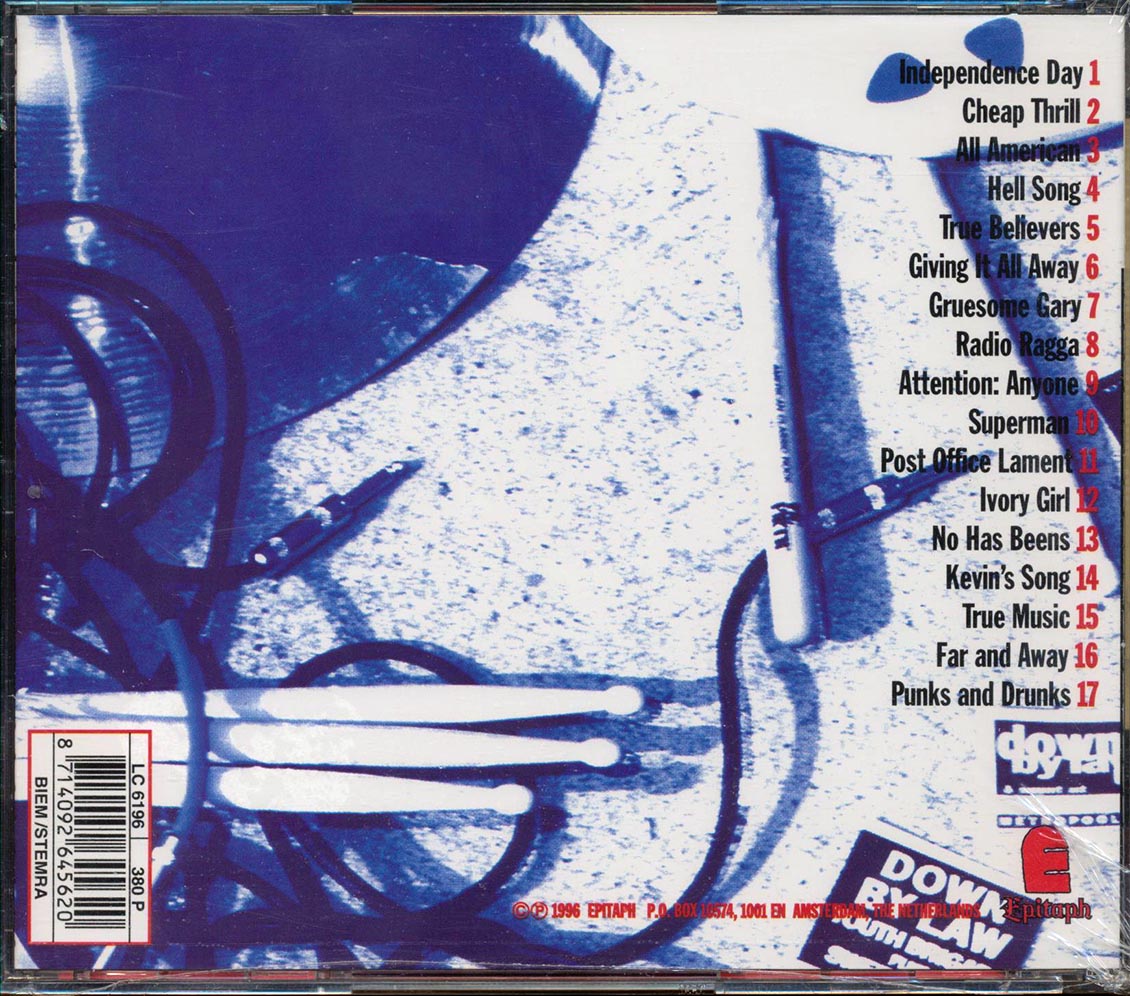 Down By Law - All Scratched Up Music CD