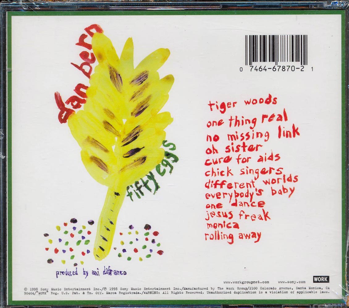 Dan Bern - Fifty Eggs Music CD