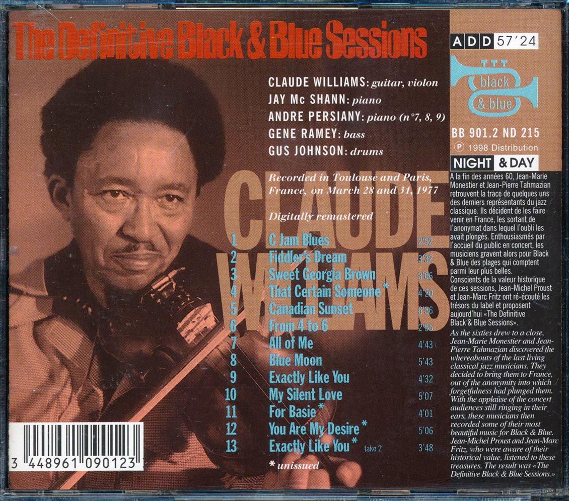 Claude Williams - My Silent Love Music CD