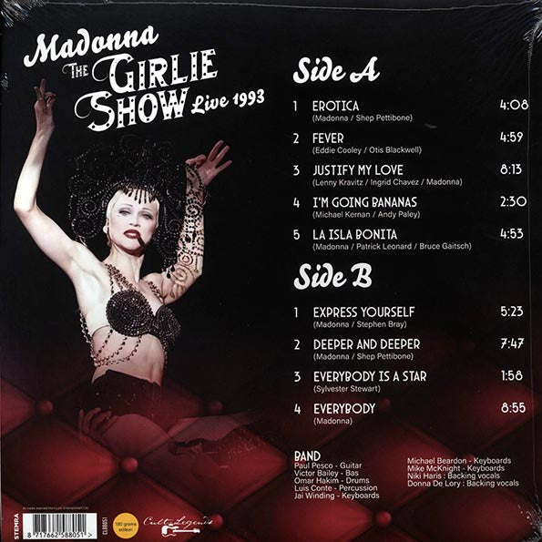 Madonna The Girlie Show Live 1993 Vinyl Record