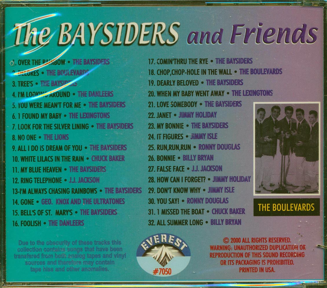 The Baysiders, The Boulevards, The Lexingstons, Etc. - The Baysiders & Friends (32 tracks) Music CD
